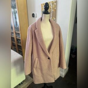 Old Navy - dusty rose blush color fuzzy coat